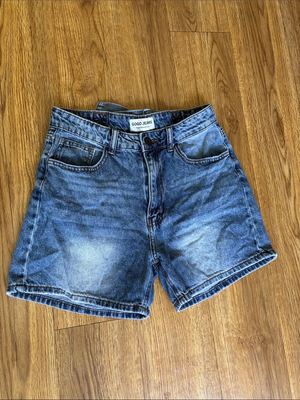 Women's High-Rise Blue Denim Shorts